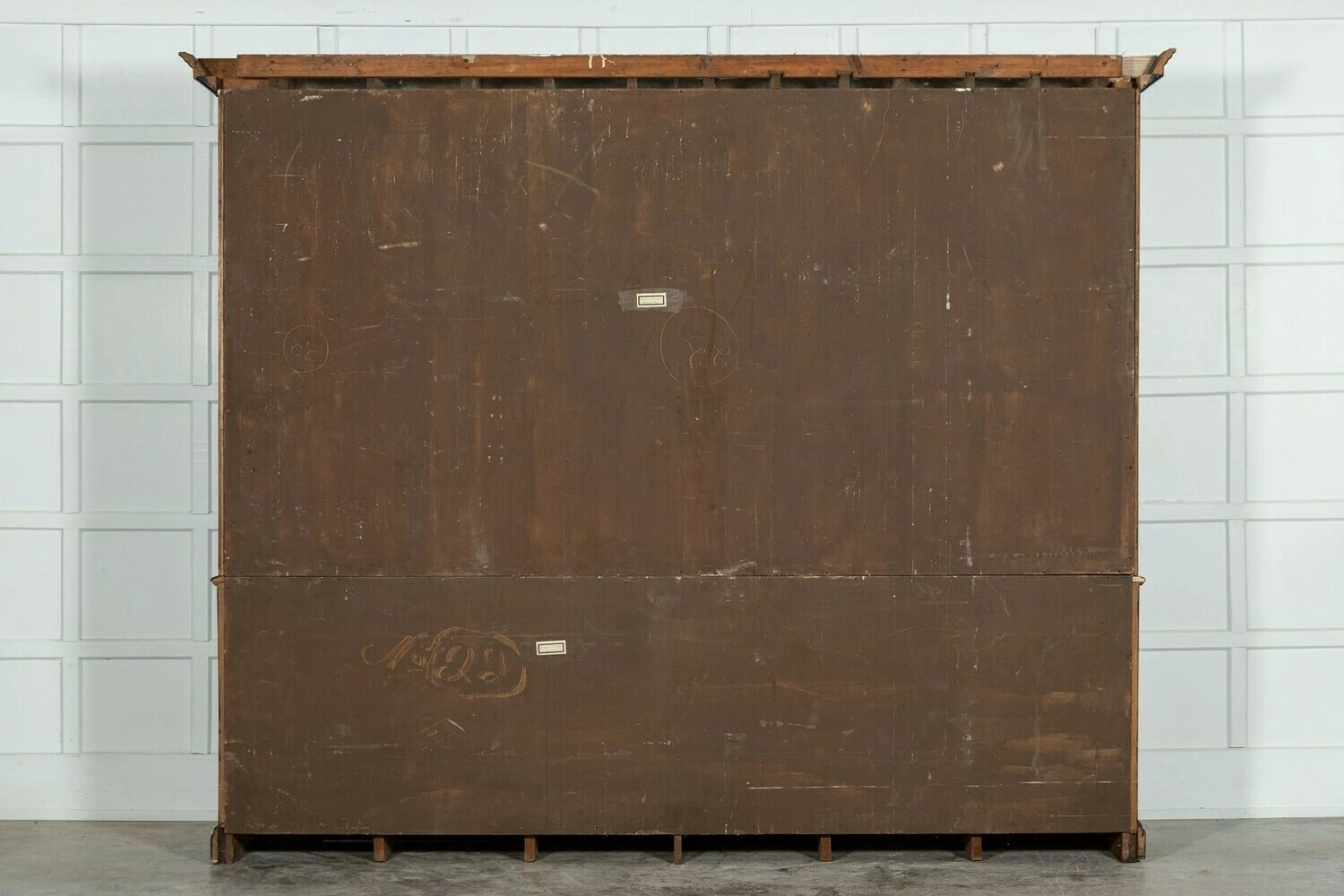 Unknown Monumental English Ebonised Oak Breakfront Bookcase 15 Unknown Monumental English Ebonised Oak Breakfront Bookcase - Image 15