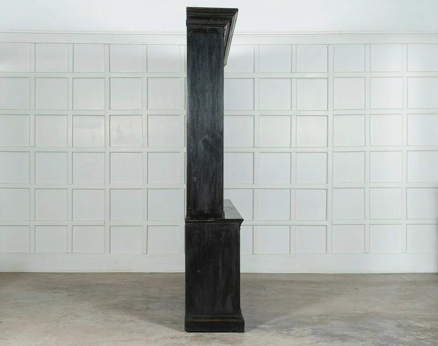 Unknown Monumental English Ebonised Oak Breakfront Bookcase 7 Unknown Monumental English Ebonised Oak Breakfront Bookcase - Image 7