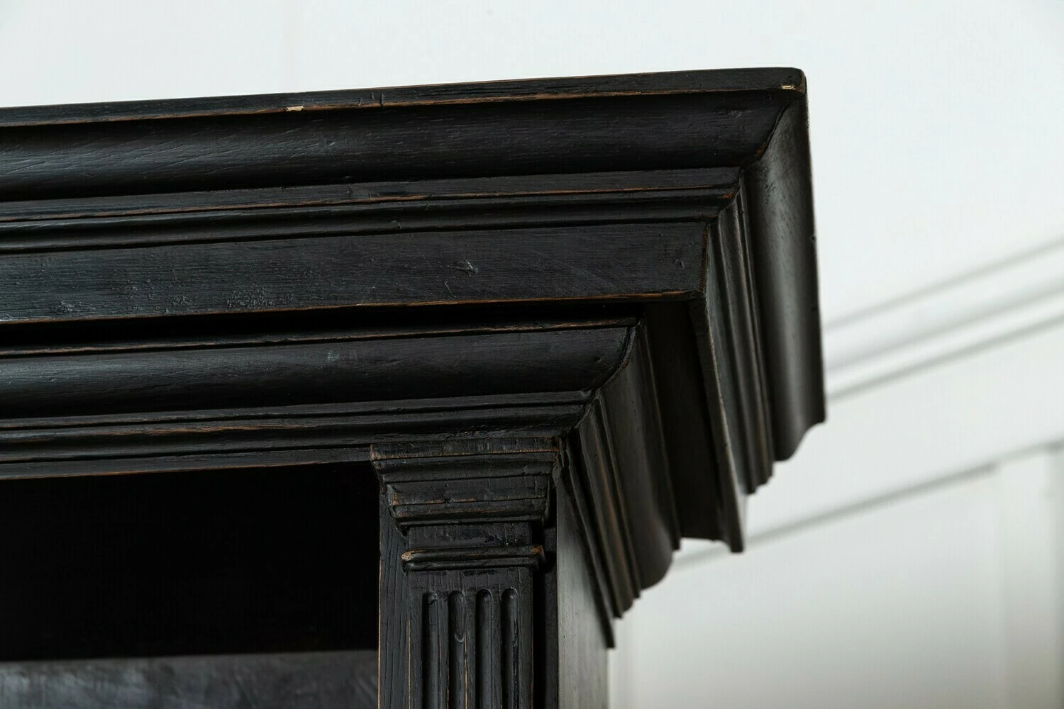 Unknown Monumental English Ebonised Oak Breakfront Bookcase 9 Unknown Monumental English Ebonised Oak Breakfront Bookcase - Image 9