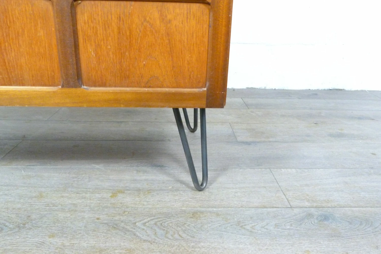 Nathan Teak Cupboard Tv Stand On Hairpin Legs 2 Nathan Teak Cupboard Tv Stand On Hairpin Legs - Image 2