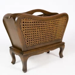 Unknown Newspaper Holder, Polished Wood, French Wickerwork, 1940. -Storage Furniture Sales 2024 newspaper holder polished wood french wickerwork 1940 sku48367758 0 1