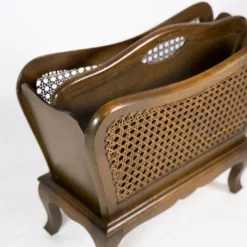 Unknown Newspaper Holder, Polished Wood, French Wickerwork, 1940. -Storage Furniture Sales 2024 newspaper holder polished wood french wickerwork 1940 sku48367758 0 5