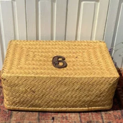 Unknown No6 Japanese Clamshell Basket, 1950s