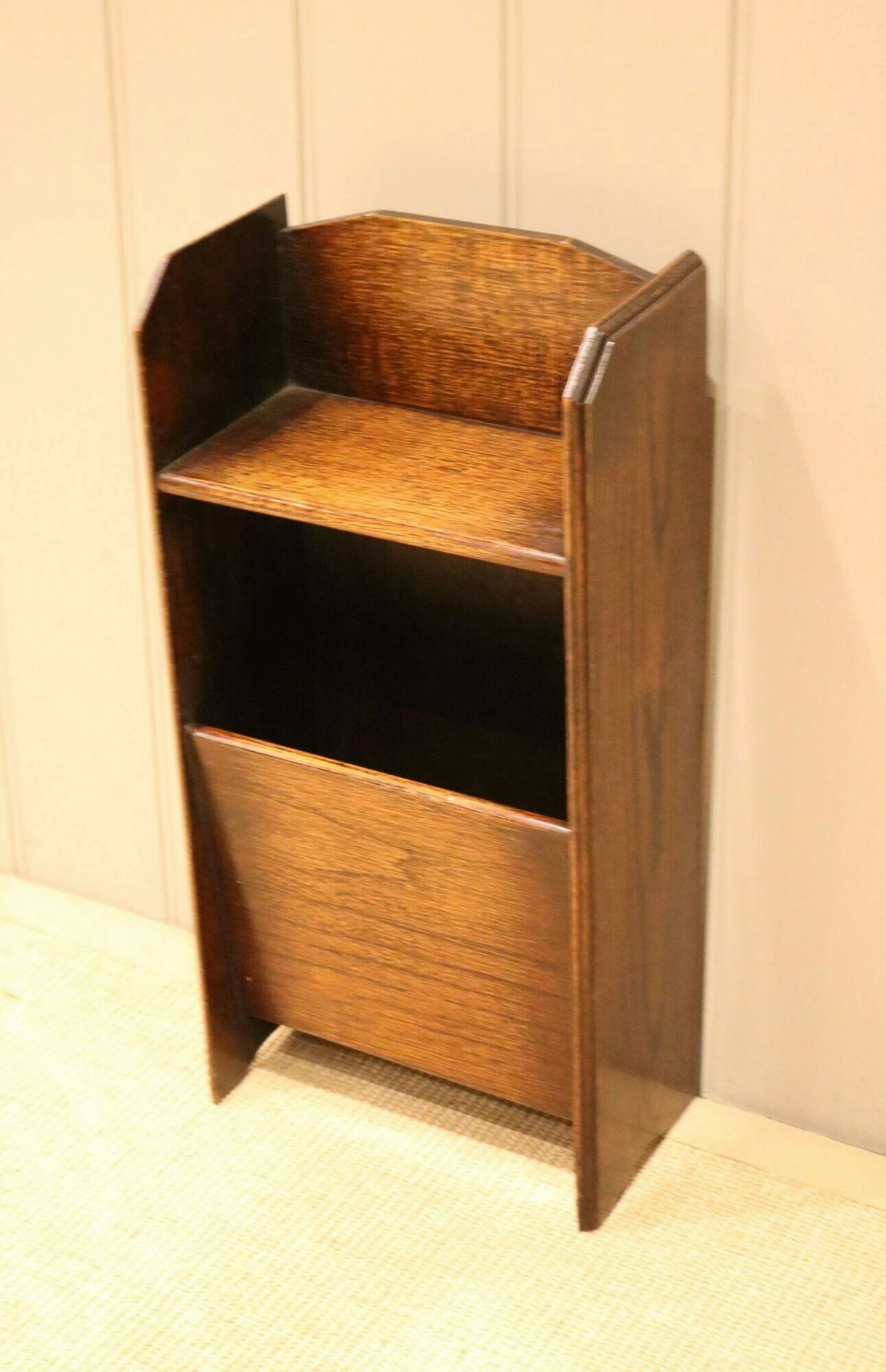 Unknown Oak Magazine Rack, 1930s, Vintage 7 Unknown Oak Magazine Rack, 1930s, Vintage - Image 7