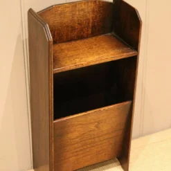 Unknown Oak Magazine Rack, 1930s, Vintage