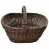 Old Handwoven Wicker Basket, 1950s