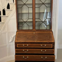 Outstanding Quality Antique Mahogany Inlaid Bureau Bookcase -Storage Furniture Sales 2024 outstanding quality antique mahogany inlaid bureau bookcase sku12355582 0 6