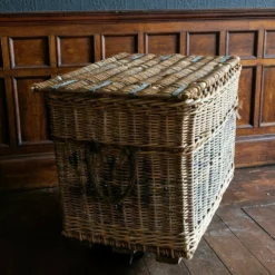 Oversized Industrial Wicker Mill Cart 'Arthur Craven Manchester' -Storage Furniture Sales 2024 oversized industrial wicker mill cart arthur craven manchester 0 4