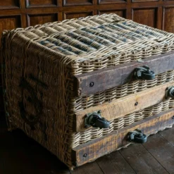 Oversized Industrial Wicker Mill Cart 'Arthur Craven Manchester' -Storage Furniture Sales 2024 oversized industrial wicker mill cart arthur craven manchester 0 5