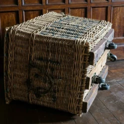 Oversized Industrial Wicker Mill Cart 'Arthur Craven Manchester' -Storage Furniture Sales 2024 oversized industrial wicker mill cart arthur craven manchester 0 6