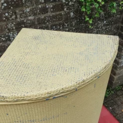 Unknown Painted Lloyd Loom Style Yellow Painted Corner Linen Basket. -Storage Furniture Sales 2024 painted lloyd loom style yellow painted corner linen basket sku42187096 0 3 scaled