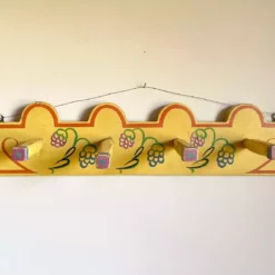 Unknown Painted Pine Coat Rack Hooks, Bloomsbury Style