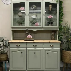 Painted Welsh Dresser Solid Pine Dark Light Grey Sage Green Cream Glazed Cabinet -Storage Furniture Sales 2024 painted welsh dresser solid pine dark light grey sage green cream glazed cabinet sku74401367 0 1