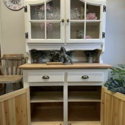 Painted Welsh Dresser Solid Pine Dark Light Grey Sage Green Cream Glazed Cabinet -Storage Furniture Sales 2024 painted welsh dresser solid pine dark light grey sage green cream glazed cabinet sku74401367 0 4