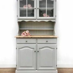 Painted Welsh Dresser Solid Pine Dark Light Grey Sage Green Cream Glazed Cabinet -Storage Furniture Sales 2024 painted welsh dresser solid pine dark light grey sage green cream glazed cabinet sku74401367 0 6
