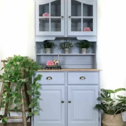 Painted Welsh Dresser Solid Pine Dark Light Grey Sage Green Cream Glazed Cabinet -Storage Furniture Sales 2024 painted welsh dresser solid pine dark light grey sage green cream glazed cabinet sku74401367 0 7