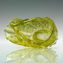 Unknown Pair Antique Davidson Vaseline Lady Chippendale Glass Baskets C1885 -Storage Furniture Sales 2024 pair antique davidson vaseline lady chippendale glass baskets c1885 sku63927344 0 3