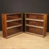 Pair Of Italian Bookcases In Walnut Wood