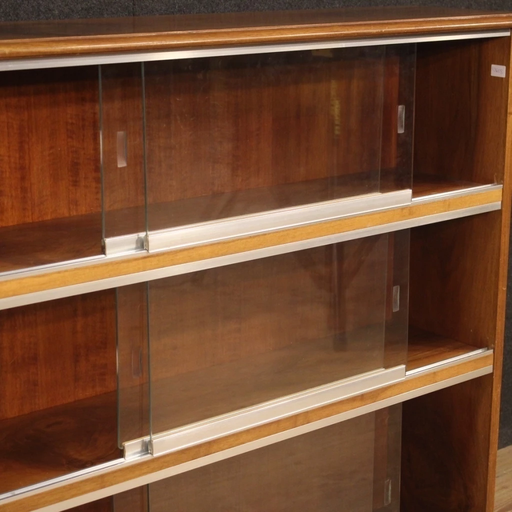 Pair Of Italian Bookcases In Walnut Wood 10 Pair Of Italian Bookcases In Walnut Wood - Image 10