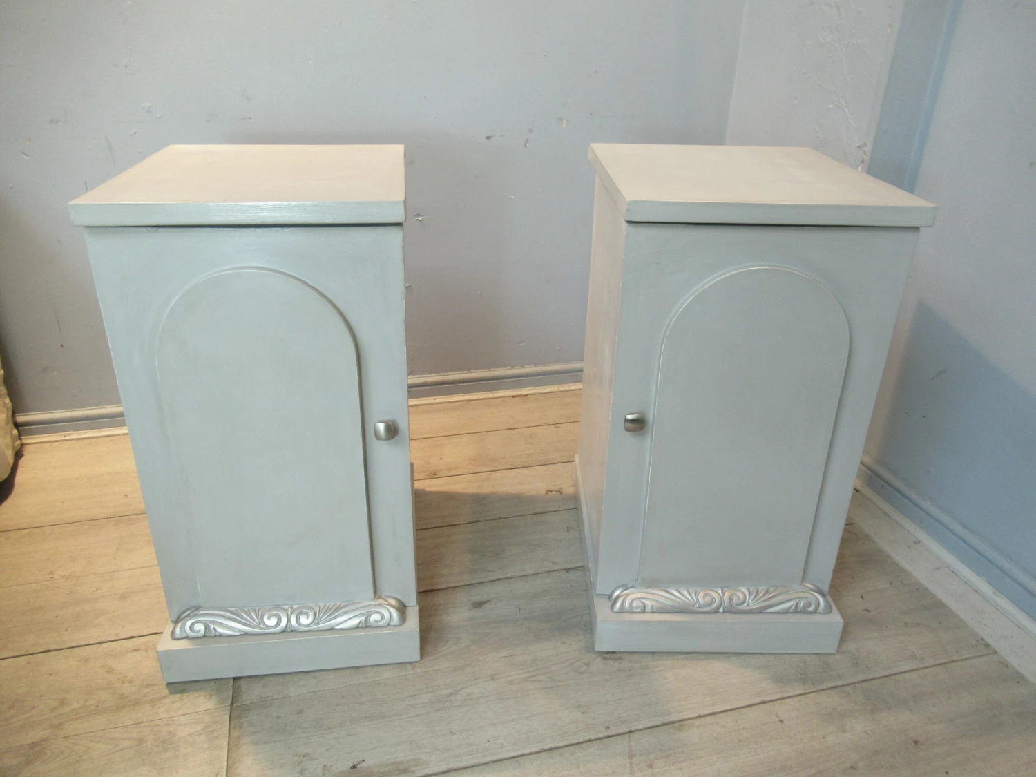 Pair Of Late Victorian Bed Side Cupboards 1 Pair Of Late Victorian Bed Side Cupboards