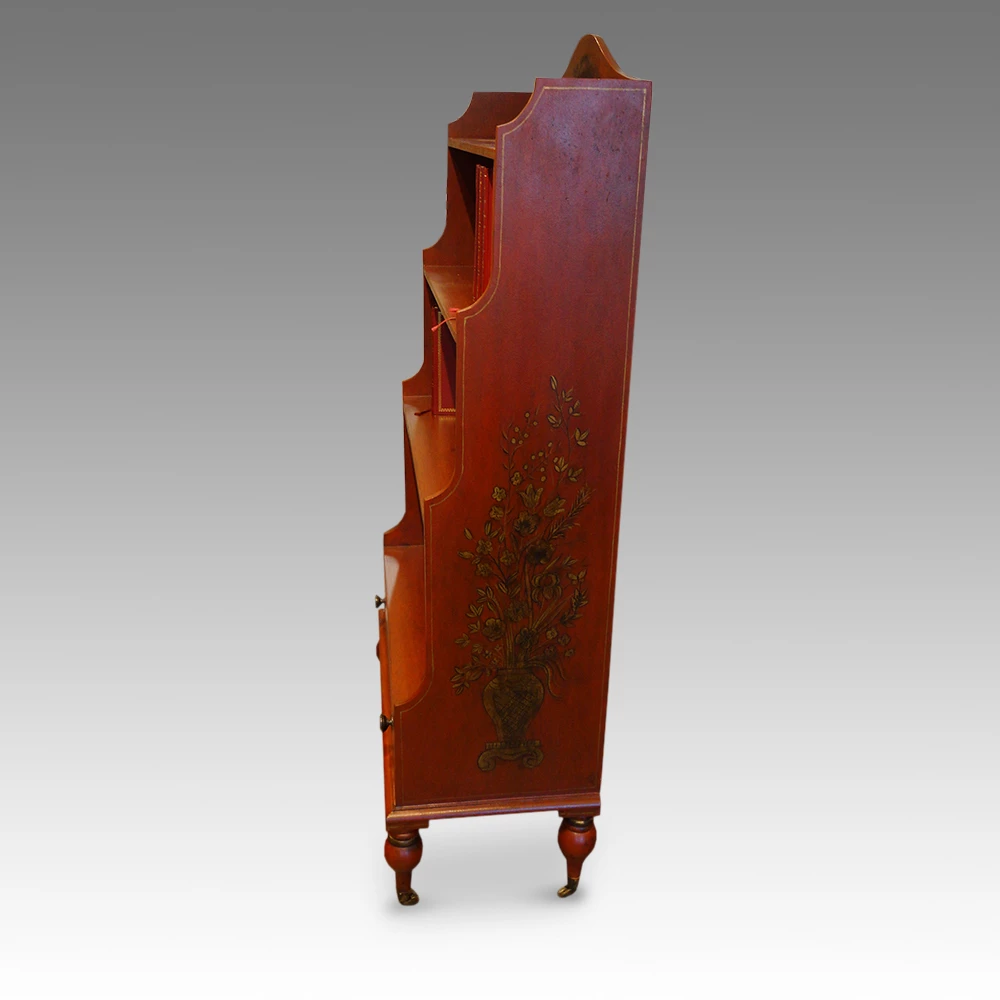 Unknown Pair Of Painted Waterfall Bookcases 4 Unknown Pair Of Painted Waterfall Bookcases - Image 4