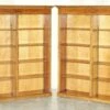 Unknown Pair Of Sheraton Revival Satinwood, Burr Walnut & Yew Wood Library Bookcases