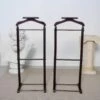 Unknown Pair Valet Stands Mahogany 2 Clothes Stand