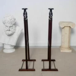 Unknown Pair Valet Stands Mahogany 2 Clothes Stand -Storage Furniture Sales 2024 pair valet stands mahogany 2 clothes stand sku89491001 0 2
