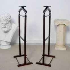 Unknown Pair Valet Stands Mahogany 2 Clothes Stand -Storage Furniture Sales 2024 pair valet stands mahogany 2 clothes stand sku89491001 0 3