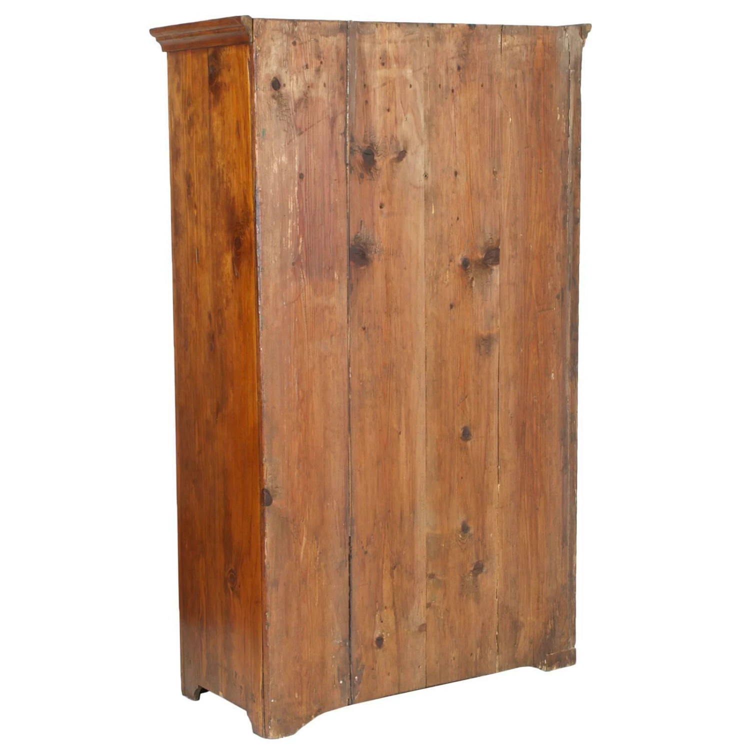 Period Biedermeier Antique Elegant Cupboard Wardrobe Solid Fir Polished To Wax 4 Period Biedermeier Antique Elegant Cupboard Wardrobe Solid Fir Polished To Wax - Image 4