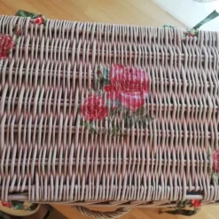 Picnic Storage Basket – Pink Decoupage – Fabric Ties – Vintage – Wicker Bedroom Storage -Storage Furniture Sales 2024 picnic storage basket pink decoupage fabric ties vintage wicker bedroom storage sku31168738 0 3