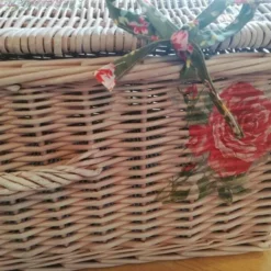 Picnic Storage Basket – Pink Decoupage – Fabric Ties – Vintage – Wicker Bedroom Storage -Storage Furniture Sales 2024 picnic storage basket pink decoupage fabric ties vintage wicker bedroom storage sku31168738 0 4