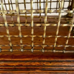 ​​Quality Antique Victorian Brass And Mahogany Revolving Magazine Stand -Storage Furniture Sales 2024 quality antique victorian brass and mahogany revolving magazine stand 0 10