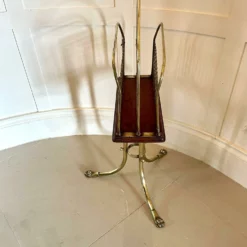 ​​Quality Antique Victorian Brass And Mahogany Revolving Magazine Stand -Storage Furniture Sales 2024 quality antique victorian brass and mahogany revolving magazine stand 0 2