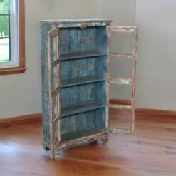 Unknown Rare Antique Indian Burma Teak Wood Almirah Display Cupboard | Vintage Handcrafted Showcase | Rustic Storage Cabinet -Storage Furniture Sales 2024 rare antique indian burma teak wood almirah display cupboard vintage handcrafted showcase rustic storage cabinet sku57263771 0 1