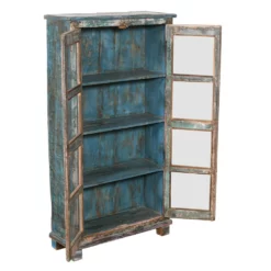 Unknown Rare Antique Indian Burma Teak Wood Almirah Display Cupboard | Vintage Handcrafted Showcase | Rustic Storage Cabinet -Storage Furniture Sales 2024 rare antique indian burma teak wood almirah display cupboard vintage handcrafted showcase rustic storage cabinet sku57263771 0 3