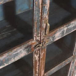 Unknown Rare Antique Indian Burma Teak Wood Almirah Display Cupboard | Vintage Handcrafted Showcase | Rustic Storage Cabinet -Storage Furniture Sales 2024 rare antique indian burma teak wood almirah display cupboard vintage handcrafted showcase rustic storage cabinet sku57263771 0 4