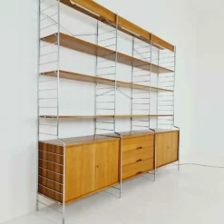 Unknown Rare String Shelf System, Bookcase With Lighting Teak & Metal By Whb Germany, 1950s -Storage Furniture Sales 2024 rare string shelf system bookcase with lighting teak metal by whb germany 1950s sku43901940 0 4 scaled