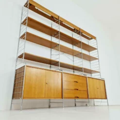 Unknown Rare String Shelf System, Bookcase With Lighting Teak & Metal By Whb Germany, 1950s -Storage Furniture Sales 2024 rare string shelf system bookcase with lighting teak metal by whb germany 1950s sku43901940 0 5 scaled