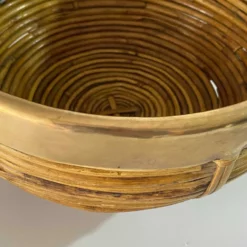 Unknown Rattan And Brass Italian Large Basket Bowl Centerpiece, 1970s -Storage Furniture Sales 2024 rattan and brass italian large basket bowl centerpiece 1970s sku22742442 0 1 scaled