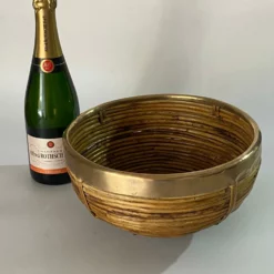 Unknown Rattan And Brass Italian Large Basket Bowl Centerpiece, 1970s -Storage Furniture Sales 2024 rattan and brass italian large basket bowl centerpiece 1970s sku22742442 0 2 scaled