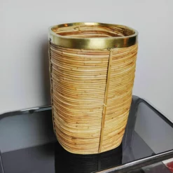 Unknown Rattan And Brass Umbrella Stand, Italy, 1970 12 Unknown Rattan And Brass Umbrella Stand, Italy, 1970 -Storage Furniture Sales 2024 rattan and brass umbrella stand italy 1970 sku72135860 0 3