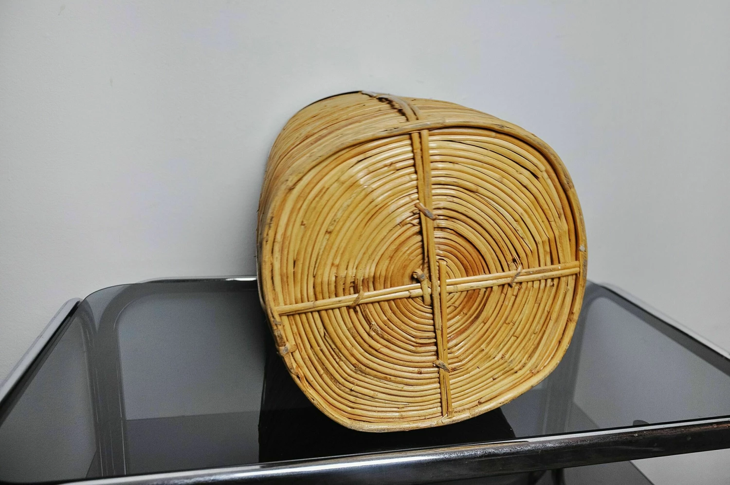 Unknown Rattan And Brass Umbrella Stand, Italy, 1970 7 Unknown Rattan And Brass Umbrella Stand, Italy, 1970 - Image 7