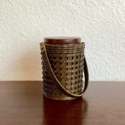 Rattan Ice Bucket., 1970s, Vintage
