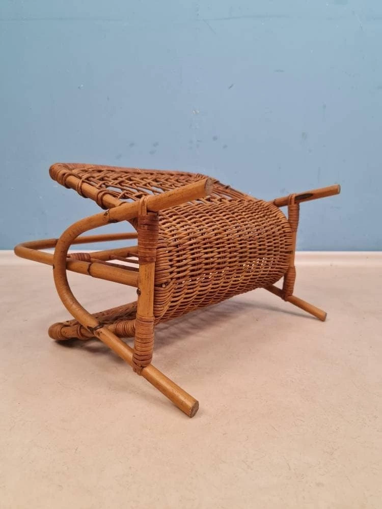 Unknown Rattan Vintage Magazine Rack, 1960s 8 Unknown Rattan Vintage Magazine Rack, 1960s - Image 8