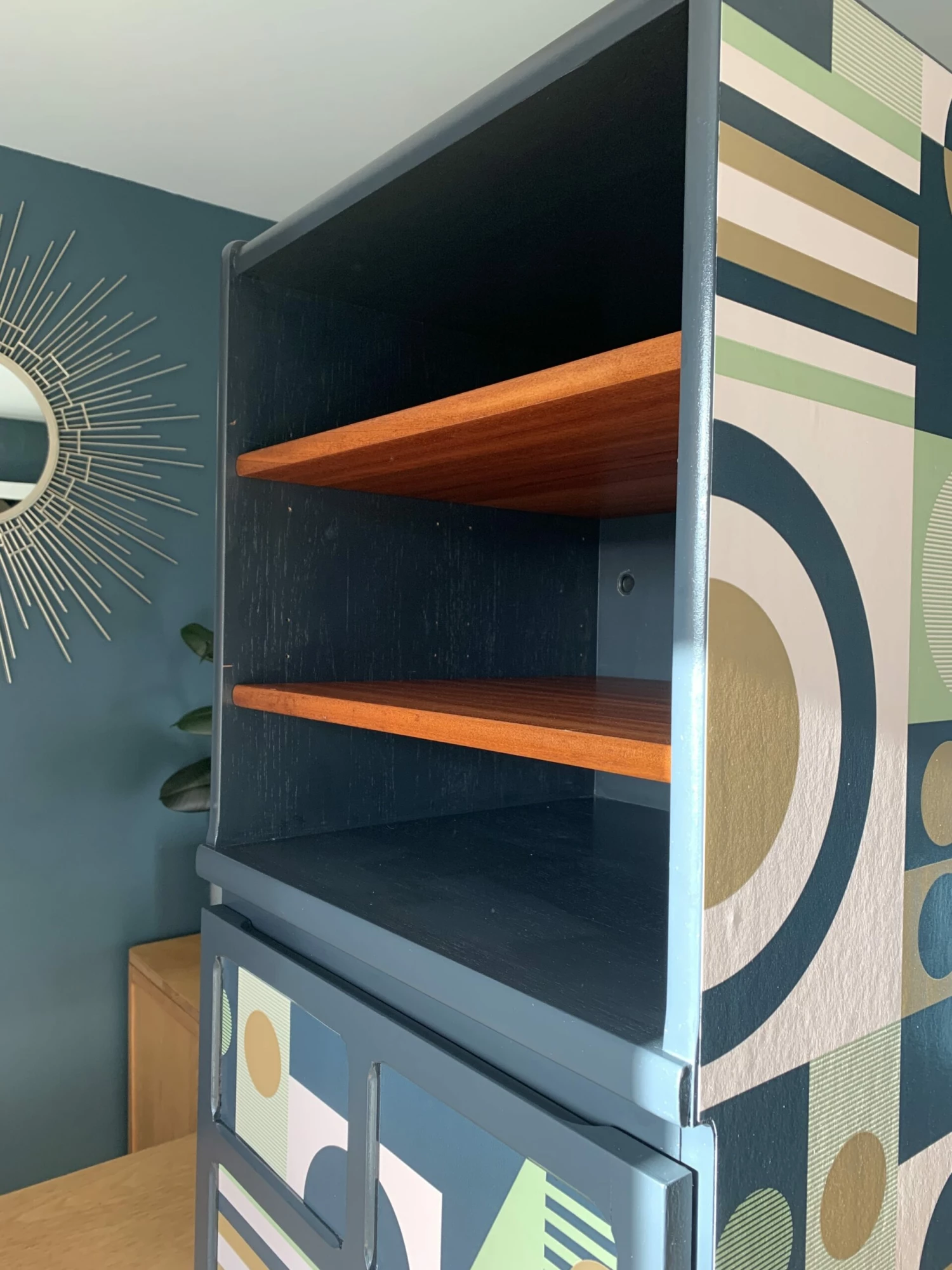 Re Finished Nathan Geometric Cabinet 9 Re Finished Nathan Geometric Cabinet - Image 9