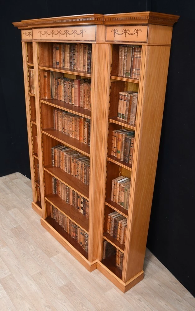 Regency Satinwood Open Bookcase Sheraton 14 Regency Satinwood Open Bookcase Sheraton - Image 14