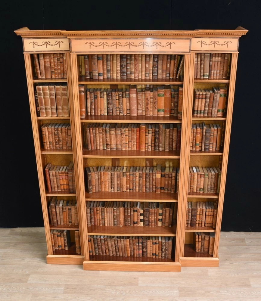 Regency Satinwood Open Bookcase Sheraton 1 Regency Satinwood Open Bookcase Sheraton