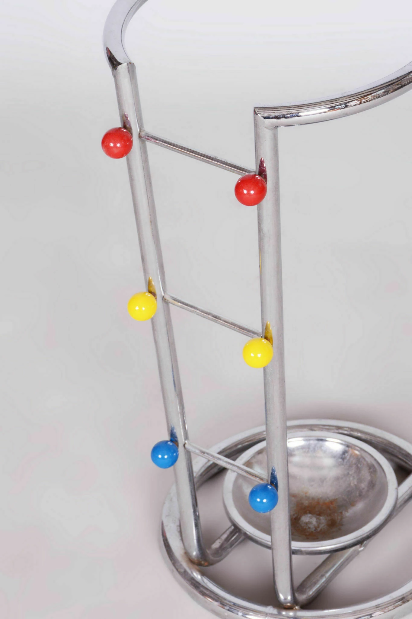 Restored Bauhaus Umbrella Stand, Chrome Plated Steel, Germany, 1950s 2 Restored Bauhaus Umbrella Stand, Chrome Plated Steel, Germany, 1950s - Image 2