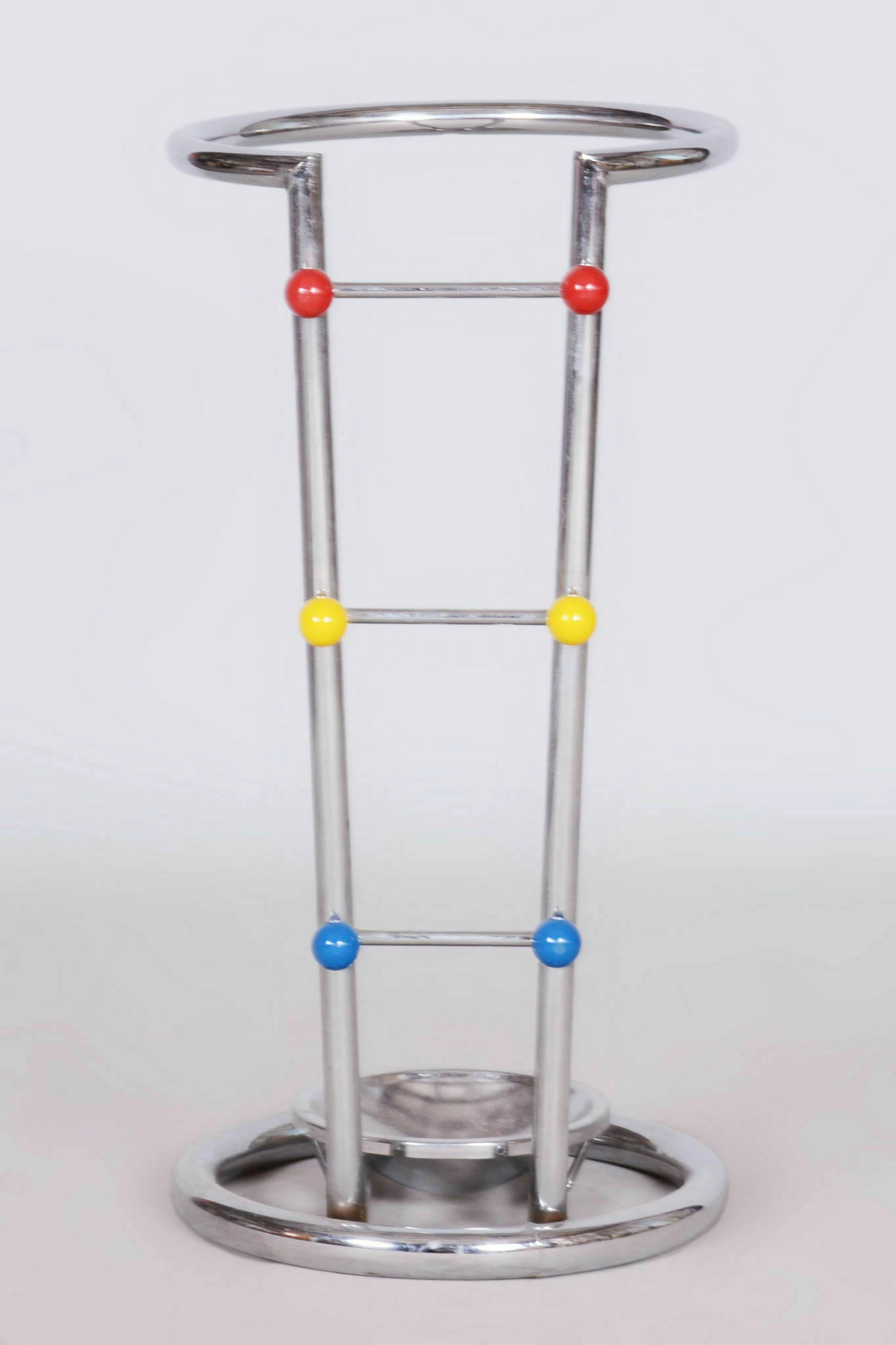 Restored Bauhaus Umbrella Stand, Chrome Plated Steel, Germany, 1950s 3 Restored Bauhaus Umbrella Stand, Chrome Plated Steel, Germany, 1950s - Image 3